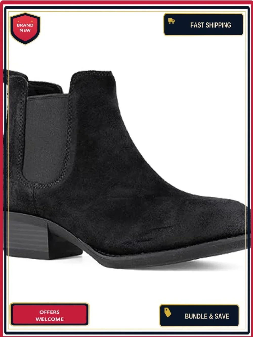 Frye Supply Steel Toe Mid-Calf Chelsea Boot Leather Slip Resistant